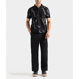 Logo personnalisé manches courtes en gros 100% coton Polos Meilleure qualité T-shirt polo imprimé pour hommes - Product Image 1