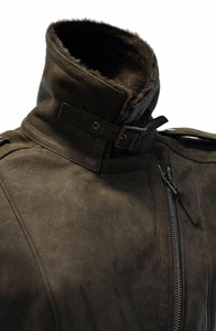 Veste en cuir d'agneau pour femme, mode d'hiver, haute qualité, doublure en fourrure de mouton, processus de tonte, coton biologique long, vente en gros - Product Image 4