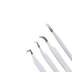Pinzas para Pestañas de Acero Quirúrgico con Logotipo Personalizable, Puntas Dentadas/Lisas, Duraderas y Antiestáticas para Extensiones de Pestañas - Product Image 5