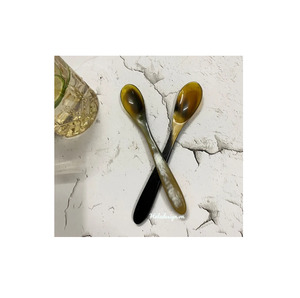 Ensemble de cuillères en acier inoxydable et corne de buffle d'eau Ensemble de couverts avec cuillère à dessert royale à prix abordable - Product Image 4