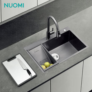 NUOMI BUCK lavello da cucina fatto a mano in acciaio inox sopra il bancone singolo ciotola lavello da cucina lavello - Product Image 4