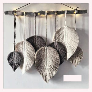 ศิลปะติดผนังสไตล์โบฮีเมียนแบบเรียบง่ายสีเทาและสีขาวสำหรับตกแต่งห้องนอนสถานรับเลี้ยงเด็กหรือทางเข้าที่เน้น - Product Image 1