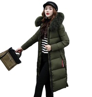 Parka longue décontractée pour femme, coupe ample, chaude, imperméable, à fermeture éclair, en polyester tissé, rembourrée, séchage rapide, pour l'hiver