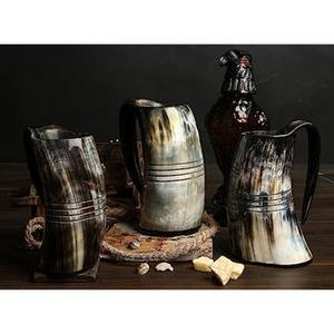 Tasse en corne naturelle faite à la main en corne de buffle avec finition rustique parfaite pour la boisson sur le thème des Vikings et les articles de décoration intérieure uniques - Product Image 4