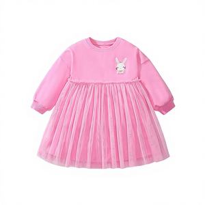 ملابس للبنات الصغيرات بعمر <span class=keywords><strong>3</strong></span> سنوات، فستان صيفي مخصص للبنات الصغيرات بعمر سنة واحدة، فساتين للأطفال الصغار مع تصميم دانتيل - Product Image 1