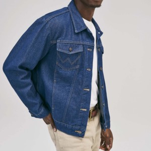 Veste de pluie streetwear de haute qualité pour hommes, nouveau style, manches longues, veste en jean pour hommes, mode, manches longues contrastées pour garçons - Product Image 1