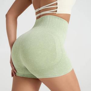 Mallas de Yoga de cintura alta para mujer, pantalones cortos deportivos de Color sólido para entrenamiento integral para bolsillo interno a prueba de sentadillas - Product Image 6