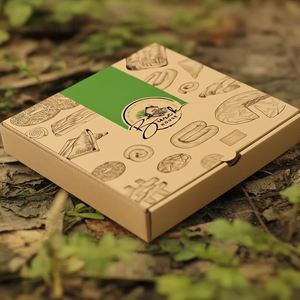 Caja de Pizza de Papel Kraft Ecológica Premium, Apta para Microondas y Reciclable, Envase Seguro para Alimentos para Pizza Caliente para Llevar - Product Image 5