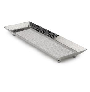 Bandeja para servir de acero inoxidable altamente pulida con bandejas con mango de resina para el hogar, Hotel, restaurante, suministros, artículos para el hogar, bandejas de cocina - Product Image 3