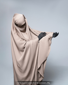 ชุดฮิญาบผ้าโพลีเอสเตอร์เนื้อผ้าระบายอากาศได้ดี ทรงกว้างพิเศษ ดีไซน์เรียบหรู ติดกระดุมแป๊ก ทำมือ สำหรับสตรีชาวมุสลิม ใช้ได้ทุกวัน - Product Image 4