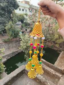 Handmade <strong>Christmas</strong> Bell Hanging Holiday <strong>Decoration</strong> Festive Bells Rustic Ornament <strong>Christmas</strong> Gift Handmade Bells Ornament - Product Image 5