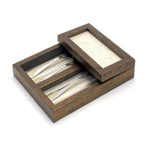 Juego de cubiertos con caja de madera Juego de cubiertos de acero inoxidable Cuchara Cuchillo Tenedor Juego de cubiertos de oro moderno - Product Image 6