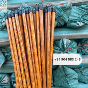 Mango de escoba de grano de madera recubierto de PVC Color de madera de eucalipto con cable y Palo de Escoba Productor de mano de escoba elegante - Product Image 5