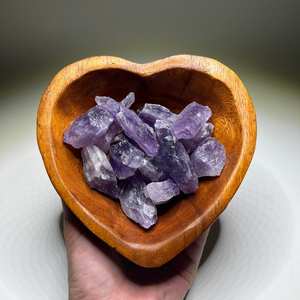 Bol coeur en bois coeur pour bol de pâte à salade fait main pièce maîtresse - Product Image 5