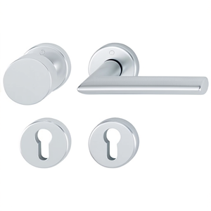Juego de Rosetas Planas Redondas de Aluminio F1 PZ DIN Izquierda/Derecha D/K HOPPE Stockholm 58/42KV/42KVS/1140 para Puertas Automáticas - Product Image 3