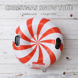 ห่วงยางเป่าลมธีมคริสต์มาสสำหรับเด็ก ทำจากพีวีซีทนทาน ใช้กลางแจ้งในฤดูหนาว ลายกล่องขนม - Product Image 2