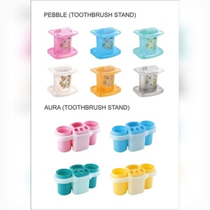 Anax <b>Plastic</b> <b>Wall</b> Toothbrush Stand Durable Corrosion Resistant Space-Saving Medium Size Multiple Colors Modern Functional - Product Image 3