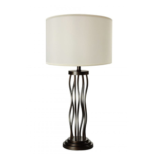 Erstaunliche Innen tisch lampen Messing Metall Goldene Basis mit Stoff Lampen schirm für Home Office Cafe Restaurant Tischplatte