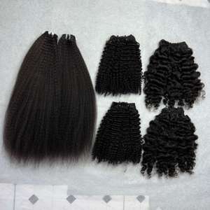 Extensions de cheveux bouclés Eurasien 100% naturels, couleur noire, doux et rebondissants, double trame, super double trame - Product Image 3