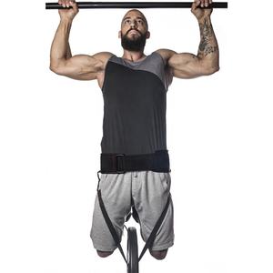 Venta al por mayor gimnasio levantamiento de pesas cinturón de inmersión resistente de neopreno personalizado levantamiento de pesas Dip gimnasio cinturón con cadena de acero resistente - Product Image 3