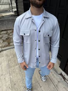 Camisa Casual de Hombre, de Algodón Satinado, de Doble Botonadura, a Cuadros, de Manga Larga, con Botones, Personalizable, Estilo Urbano, Ecológica, Antiarrugas y Ligera - Product Image 4