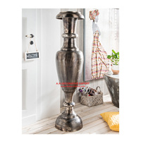 Vase à fleurs en métal noir et or chromé, aspect attrayant, haute qualité, durable, écologique, décoration de sol, vente directe