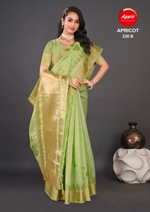 Khadi Saree de lino bordado de primera calidad en suave transpirable y elegante Ideal para celebraciones de verano Fiestas y reuniones étnicas - Product Image 3