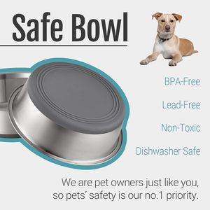 Vente chaude 4000ml Bols d'alimentation pour animaux de compagnie en acier inoxydable avec bases en caoutchouc antidérapantes Bols pour chiens d'alimentation et d'eau - Product Image 4