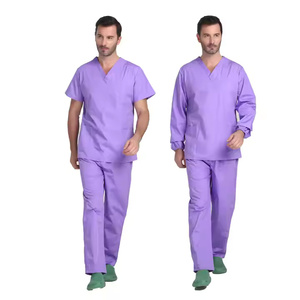 2025 nueva moda uniformes médicos hombres y mujeres enfermería Scrubs Joggers algodón y poliéster Scrubs conjuntos - Product Image 6