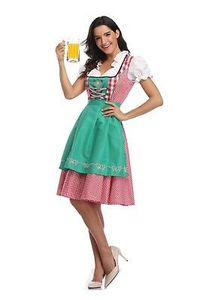 ชุดเดรส Bavarian dirndl ผ้ากันเปื้อน Oktoberfest ชุดแม่บ้านแฟนซีผ้าฝ้ายขนาดใหญ่พิเศษสำหรับฤดูใบไม้ร่วง - Product Image 4