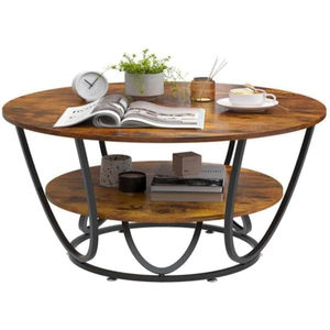 Mesita de noche de hierro forjado de madera de ratán creativa moderna, muebles de dormitorio para sala de estar, sofá, mesa auxiliar, mesita de noche para el hogar - Product Image 2