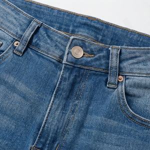 <b>Women</b> Breathable Flare <b>Jeans</b> Wholesale Baggy Denim Pants Custom Logo Mid Waist Thick Fabric Distressed Casual Premium Trousers - Product Image 4