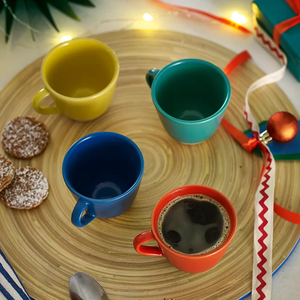 Napperons ronds en bambou filé les plus vendus ensemble de 4 plateaux de service fabriqués à la main colorés en gros du Vietnam - Product Image 5