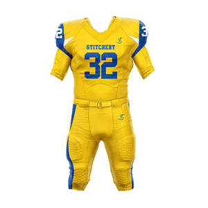 Ensemble d'uniformes de football américain personnalisés Tissu en maille respirant Kit de maillots de l'équipe pour jeunes et adultes - Product Image 5