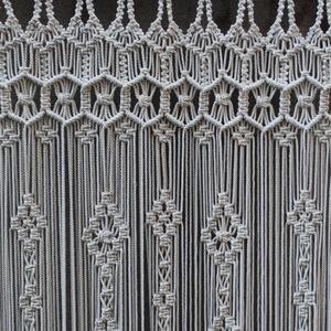 Bohemian Macrame Wall Hanging <b>Curtain</b> Beautiful Cotton Boho Style <b>Curtain</b> - Product Image 2