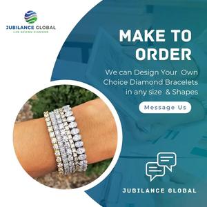 Pulsera DE TENIS 3mm Lab Diamond 10K Oro 7 pulgadas Cadena DE TENIS Iced Out Bling Hip Hop Joyería Pulsera de cadena de tenis - Product Image 2