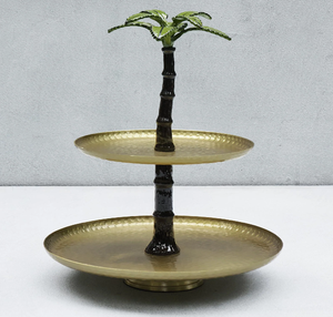 แท่นวางเค้กทองเหลืองแบบแข็งอุปกรณ์ตกแต่งเค้กของขวัญงานขึ้นบ้านใหม่ล่าสุด - Product Image 1