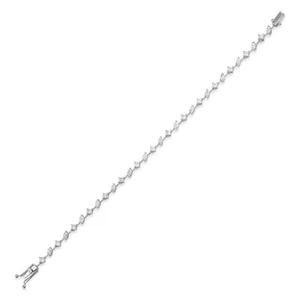 Nouveauté Bracelet tennis pour femme de haute qualité, or blanc 10 carats, diamant taille ronde moissanite - Product Image 3