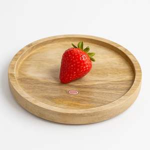 Bandeja de Servir de Madera Artesanal, Ecológica y Duradera con Asas - Decoración Rústica de Cocina Estilo Granja, Apta para Lavavajillas - Product Image 1
