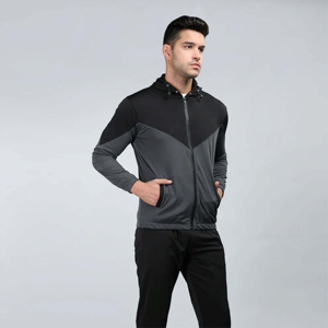 OEM Survêtement d'hiver pour hommes de taille XL Ensemble décontracté respirant de haute qualité avec capuche à couleurs bloquées, confortable et grande taille - Product Image 2