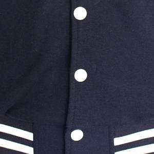 OEM diseño personalizado de alta calidad bordado de béisbol PU chaqueta de cuero Varisty Letterman hombres botón Varsity chaqueta - Product Image 5