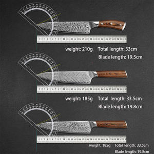 Venta al por mayor pedidos a granel personalizados OEM ODM Servicio Profesional de acero inoxidable cuchillo de Chef con mango Pakkawood cuchillo de cocina - Product Image 3
