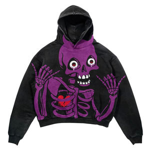 100% coton rétro basiques unisexe pull doux respirant pour tenues d'hiver élégantes sweat à capuche pour hommes avec technique teint uni durable - Product Image 4