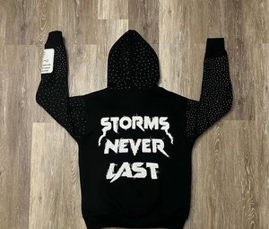 Sudadera con capucha de diamantes de imitación de alta calidad, mezcla de algodón básico transpirable, sudaderas con capucha bordadas con diamantes de imitación de calidad más vendida - Product Image 6