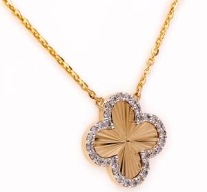 จี้ดอกไม้นำโชคสไตล์คลาสสิกสำหรับผู้หญิงในโอกาสหมั้น - Product Image 2