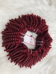 Raw Virgin Double Drawn Extensiones de cabello rojo de 12 pulgadas Máquina de trama de cabello humano rizado Suelto - Product Image 2