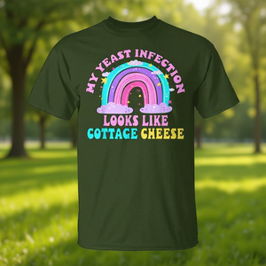 Mi Infección por Hongos Parece Queso Cottage, Camiseta con Humor para Adultos, Camiseta Divertida - Product Image 3