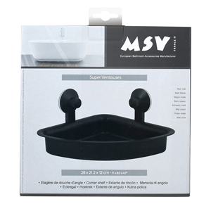 Étagère de douche d'angle noire mate - Product Image 3