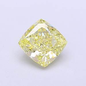 Cojín de Diamantes de Laboratorio de Color Amarillo Claro Fantasía VS2 de 1.02ct - Product Image 1