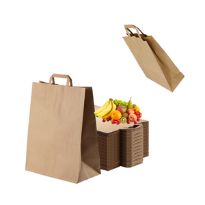 ถุงกระดาษพกพาสำหรับผลไม้และผักพร้อมด้ามจับย่อยสลายได้เป็นมิตรต่อสิ่งแวดล้อมขายส่งจากแบรนด์เวียดนาม - Product Image 4